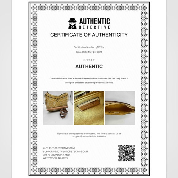 🆕 TORY BURCH 🧿 NWOT T Monogram Embossed Studio, Golden Sunset - AUTHENTICATED - Picture 16 of 16
